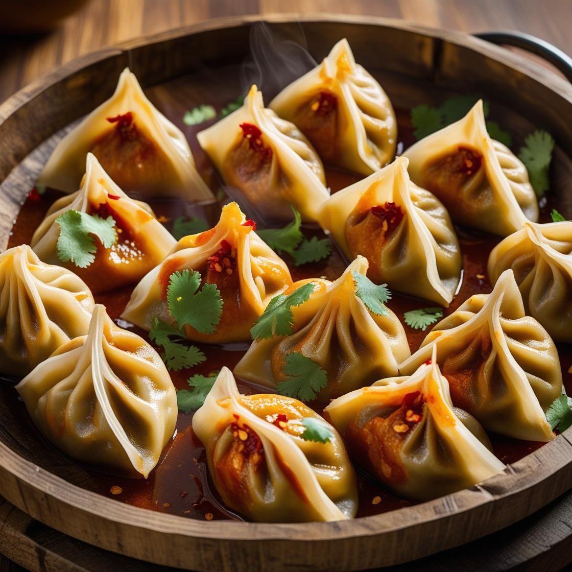 Spicy Chicken Momos